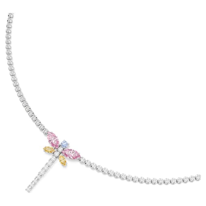 Colier Ariana Grande X Swarovski în formă de Y, tăieturi mixte, libelulă, multicolor, placat cu rodiu Colier Ariana Grande X Swarovski în formă de Y, tăieturi mixte, libelulă, multicolor, placat cu rodiu