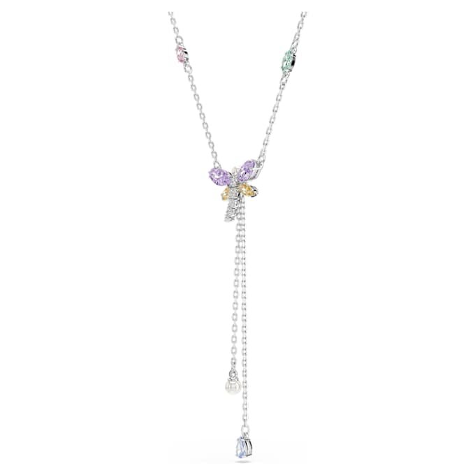 Colier Ariana Grande X Swarovski în formă de Y, tăieturi mixte, libelulă, multicolor, placat cu rodiu Colier Ariana Grande X Swarovski în formă de Y, tăieturi mixte, libelulă, multicolor, placat cu rodiu