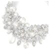 Colier Constella cu perle de cristal, tăietură rotundă, alb, placat cu rodiu Colier Constella cu perle de cristal, tăietură rotundă, alb, placat cu rodiu