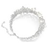 Colier Constella cu perle de cristal, tăietură rotundă, alb, placat cu rodiu Colier Constella cu perle de cristal, tăietură rotundă, alb, placat cu rodiu