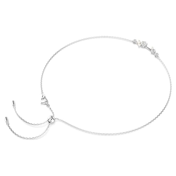 Colier Constella cu perle de cristal, tăieturi rotunde, alb, placat cu rodiu Colier Constella cu perle de cristal, tăieturi rotunde, alb, placat cu rodiu