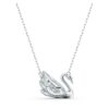 Colier cu lebădă „Dancing Swan”, alb, placat cu rodiu Colier cu lebădă „Dancing Swan”, alb, placat cu rodiu