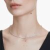 Colier Eternity Tennis cu diamante create în laborator, 3 Ct Tw, formă rotundă, aur alb de 14K