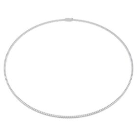 Colier Eternity Tennis cu diamante create în laborator, 3 Ct Tw, formă rotundă, aur alb de 14K Colier Eternity Tennis cu diamante create în laborator, 3 Ct Tw, formă rotundă, aur alb de 14K