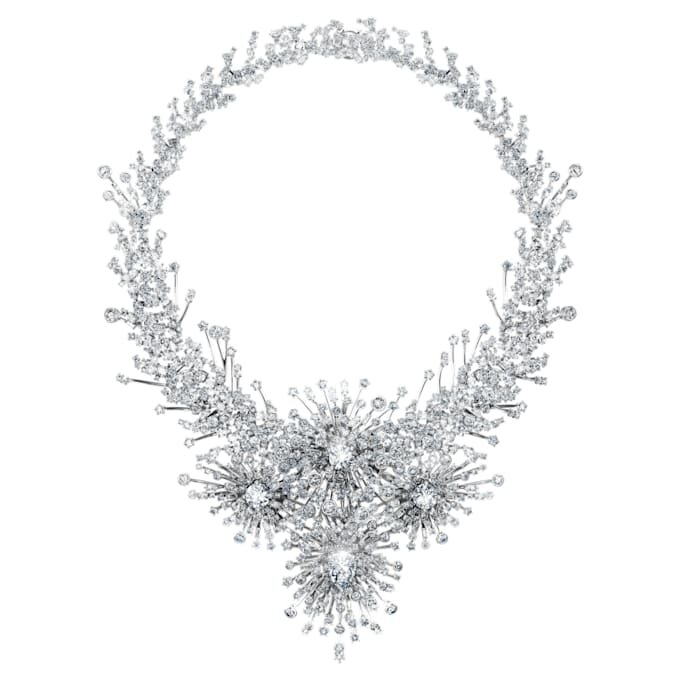 Colier Galaxy cu diamante create în laborator, 156,62 Ct Tw, forme mixte, aur alb de 18K Colier Galaxy cu diamante create în laborator, 156,62 Ct Tw, forme mixte, aur alb de 18K