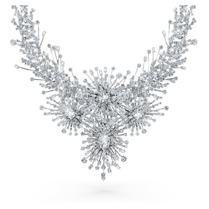 Colier Galaxy cu diamante create în laborator, 156,62 Ct Tw, forme mixte, aur alb de 18K Colier Galaxy cu diamante create în laborator, 156,62 Ct Tw, forme mixte, aur alb de 18K