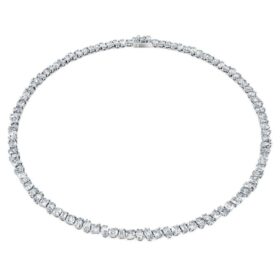 Colier Galaxy Tennis cu diamante create în laborator, 47,27 Ct Tw, forme mixte, aur alb de 18K Colier Galaxy Tennis cu diamante create în laborator, 47,27 Ct Tw, forme mixte, aur alb de 18K