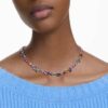 Colier Gema cu tăieturi mixte, multicolor, placat cu rodiu Colier Gema cu tăieturi mixte, multicolor, placat cu rodiu