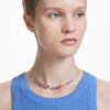 Colier Gema cu tăieturi mixte, multicolor, placat cu rodiu Colier Gema cu tăieturi mixte, multicolor, placat cu rodiu