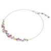 Colier Gema cu tăieturi mixte, multicolor, placat cu rodiu Colier Gema cu tăieturi mixte, multicolor, placat cu rodiu