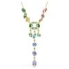 Colier Gema în formă de Y cu tăieturi mixte, multicolor, placat cu aur Colier Gema în formă de Y cu tăieturi mixte, multicolor, placat cu aur