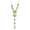 Colier Gema în formă de Y cu tăieturi mixte, multicolor, placat cu aur Colier Gema în formă de Y cu tăieturi mixte, multicolor, placat cu aur