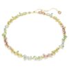 Colier Gema Tennis cu tăieturi mixte, multicolor, placat cu aur Colier Gema Tennis cu tăieturi mixte, multicolor, placat cu aur