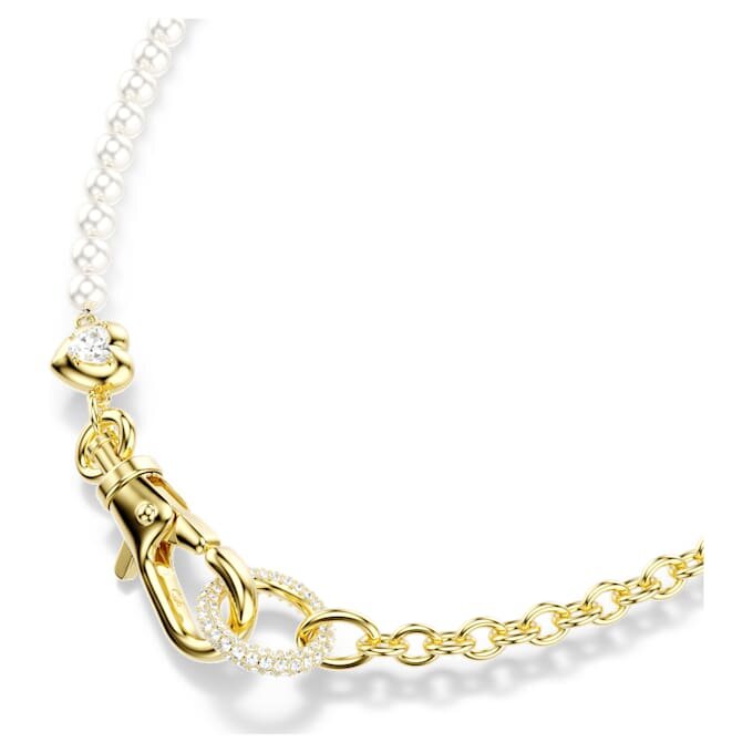 Colier Idyllia cu perle de cristal, alb, placat cu aur Colier Idyllia cu perle de cristal, alb, placat cu aur