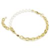 Colier Idyllia cu perle de cristal, alb, placat cu aur Colier Idyllia cu perle de cristal, alb, placat cu aur