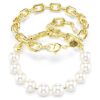 Colier Idyllia cu perle de cristal, alb, placat cu aur Colier Idyllia cu perle de cristal, alb, placat cu aur