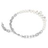 Colier Idyllia cu perle de cristal, tăieturi mixte, alb, placat cu rodiu Colier Idyllia cu perle de cristal, tăieturi mixte, alb, placat cu rodiu