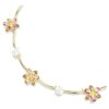 Colier Idyllia cu perle de cristal, tăieturi mixte, flori, multicolor, placat cu ton auriu Colier Idyllia cu perle de cristal, tăieturi mixte, flori, multicolor, placat cu ton auriu
