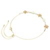 Colier Idyllia cu perle de cristal, tăieturi mixte, flori, multicolor, placat cu ton auriu Colier Idyllia cu perle de cristal, tăieturi mixte, flori, multicolor, placat cu ton auriu