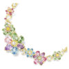 Colier Idyllia cu tăieturi mixte, flori, multicolor, placat cu aur Colier Idyllia cu tăieturi mixte, flori, multicolor, placat cu aur