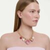 Colier Idyllia cu tăieturi mixte, inimă, cheie, multicolor, placat cu aur Colier Idyllia cu tăieturi mixte, inimă, cheie, multicolor, placat cu aur