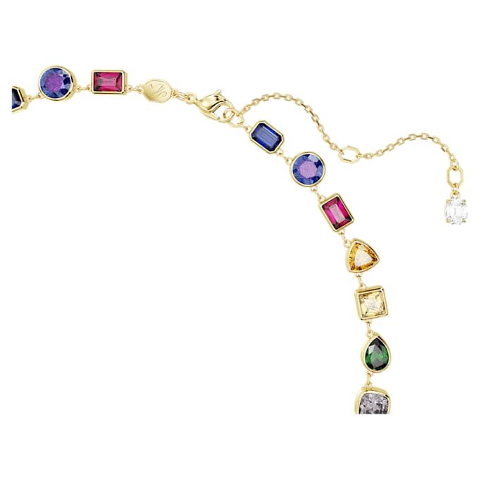 Colier Imber cu tăieturi mixte, multicolor, placat cu ton auriu Colier Imber cu tăieturi mixte, multicolor, placat cu ton auriu