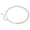 Colier Imber Tennis cu tăietură rotundă, alb, placat cu rodiu Colier Imber Tennis cu tăietură rotundă, alb, placat cu rodiu