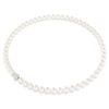 Colier Matrix cu perle de cristal, alb, placat cu rodiu Colier Matrix cu perle de cristal, alb, placat cu rodiu