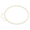 Colier Matrix Tennis cu perle de cristal, tăietură rotundă, alb, placat cu aur Colier Matrix Tennis cu perle de cristal, tăietură rotundă, alb, placat cu aur