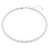 Colier Matrix Tennis cu perle de cristal, tăietură rotundă, alb, placat cu rodiu Colier Matrix Tennis cu perle de cristal, tăietură rotundă, alb, placat cu rodiu
