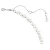 Colier Matrix Tennis cu perle de cristal, tăietură rotundă, alb, placat cu rodiu Colier Matrix Tennis cu perle de cristal, tăietură rotundă, alb, placat cu rodiu