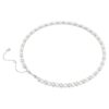 Colier Matrix Tennis cu perle de cristal, tăietură rotundă, alb, placat cu rodiu Colier Matrix Tennis cu perle de cristal, tăietură rotundă, alb, placat cu rodiu
