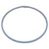 Colier Matrix Tennis cu tăietură rotundă, albastru, placat cu ruteniu Colier Matrix Tennis cu tăietură rotundă, albastru, placat cu ruteniu