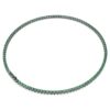 Colier Matrix Tennis cu tăietură rotundă, verde, placat cu ruteniu Colier Matrix Tennis cu tăietură rotundă, verde, placat cu ruteniu