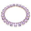 Colier Millenia cu cristale supradimensionate, tăietură octogonală, violet, placat cu aur Colier Millenia cu cristale supradimensionate, tăietură octogonală, violet, placat cu aur
