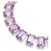 Colier Millenia cu cristale supradimensionate, tăietură octogonală, violet, placat cu aur Colier Millenia cu cristale supradimensionate, tăietură octogonală, violet, placat cu aur