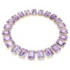Colier Millenia cu cristale supradimensionate, tăietură octogonală, violet, placat cu aur Colier Millenia cu cristale supradimensionate, tăietură octogonală, violet, placat cu aur