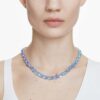 Colier Millenia cu tăietură octogonală, gradient de culoare, albastru, placat cu rodiu Colier Millenia cu tăietură octogonală, gradient de culoare, albastru, placat cu rodiu