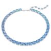 Colier Millenia cu tăietură octogonală, gradient de culoare, albastru, placat cu rodiu Colier Millenia cu tăietură octogonală, gradient de culoare, albastru, placat cu rodiu