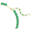Colier Millenia cu tăietură octogonală, gradient de culori, verde, placat cu aur Colier Millenia cu tăietură octogonală, gradient de culori, verde, placat cu aur