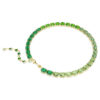 Colier Millenia cu tăietură octogonală, gradient de culori, verde, placat cu aur Colier Millenia cu tăietură octogonală, gradient de culori, verde, placat cu aur