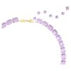 Colier Millenia cu tăietură octogonală, violet, placat cu aur Colier Millenia cu tăietură octogonală, violet, placat cu aur