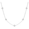Colier octogonal cu diamante create în laborator, 0,7 carate în total, formă rotundă, argint sterling Colier octogonal cu diamante create în laborator, 0,7 carate în total, formă rotundă, argint sterling
