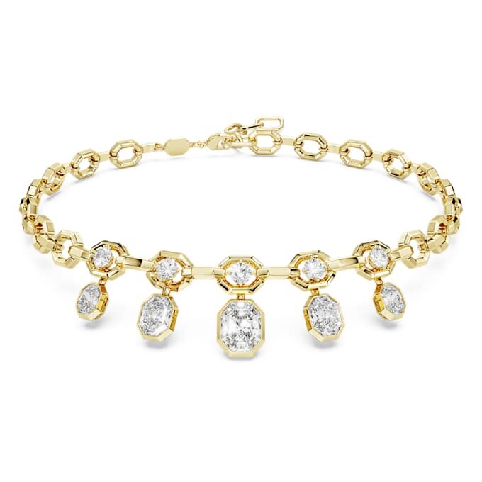 Colier octogonal cu diamante create în laborator, 12,56 Ct Tw, forme mixte, aur galben de 18K Colier octogonal cu diamante create în laborator, 12,56 Ct Tw, forme mixte, aur galben de 18K