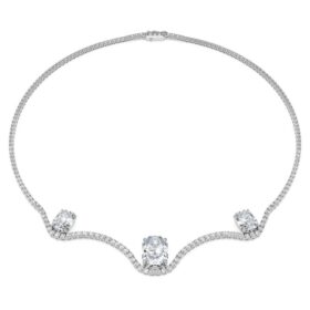 Colier octogonal cu diamante create în laborator, 19,90 Ct Tw, formă octogonală, aur alb de 18K Colier octogonal cu diamante create în laborator, 19,90 Ct Tw, formă octogonală, aur alb de 18K