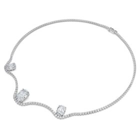 Colier octogonal cu diamante create în laborator, 19,90 Ct Tw, formă octogonală, aur alb de 18K Colier octogonal cu diamante create în laborator, 19,90 Ct Tw, formă octogonală, aur alb de 18K
