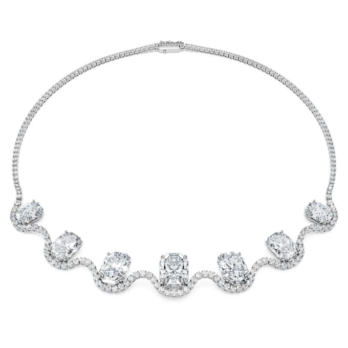 Colier octogonal cu diamante create în laborator, 37,70 Ct Tw, formă octogonală, aur alb de 18K Colier octogonal cu diamante create în laborator, 37,70 Ct Tw, formă octogonală, aur alb de 18K