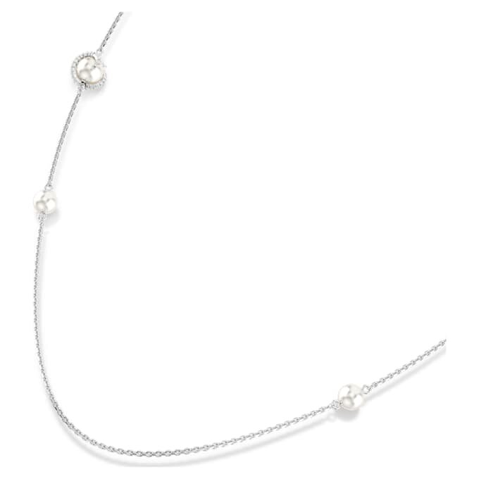 Colier „Snake Strandage” cu perle de cristal, tăieturi mixte, Anul Șarpelui, alb, placat cu rodiu Colier „Snake Strandage” cu perle de cristal, tăieturi mixte, Anul Șarpelui, alb, placat cu rodiu
