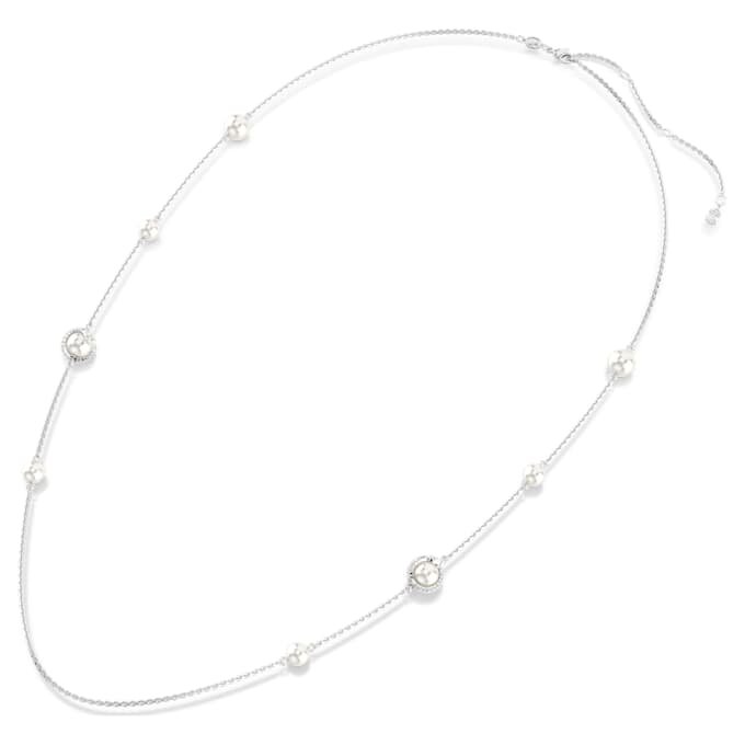 Colier „Snake Strandage” cu perle de cristal, tăieturi mixte, Anul Șarpelui, alb, placat cu rodiu Colier „Snake Strandage” cu perle de cristal, tăieturi mixte, Anul Șarpelui, alb, placat cu rodiu