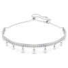 Colier strâns pe gât Ariana Grande X Swarovski cu perle de cristal, tăietură rotundă, alb, placat cu rodiu Colier strâns pe gât Ariana Grande X Swarovski cu perle de cristal, tăietură rotundă, alb, placat cu rodiu